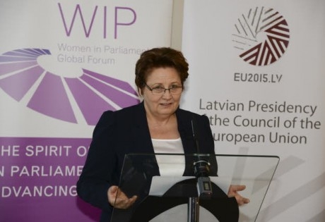 Latvia Pm At Eu Women Caucus Event In Strasbourg 2015
